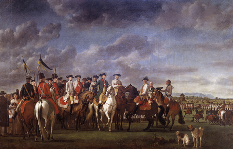 Emperor Joseph II of Austria at the Minkendorf camp near Baden in 1788, 1788 (oil on canvas)
