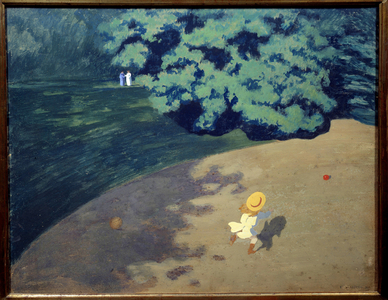 The Ball Or Corner Park With Child Playing Ball, 1899 (oil on canvas)