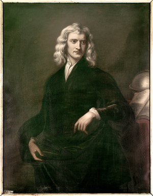 Portrait of Isaac Newton (oil on canvas)