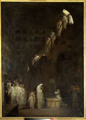 Funeral At The Columbarium Of The Cesars House In Rome, Porte Capene In Rome, 1864 (oil on canvas)