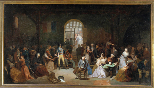 The appeal of the last victims of terror in the prison of Saint Lazarus in July 1795 (oil on canvas)