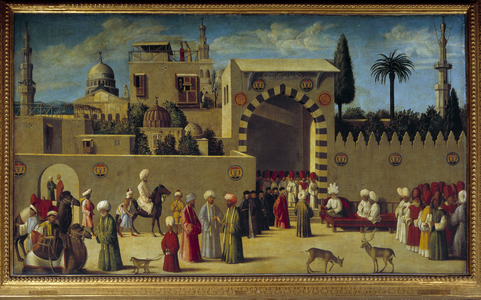 Audience of a Venetian embassy in Damascus, beginning of the 16th century (oil on canvas)