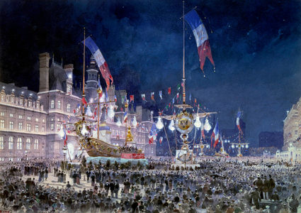 Reception at the Paris City Hall of the Russian wing, 1893 (oil on canvas)