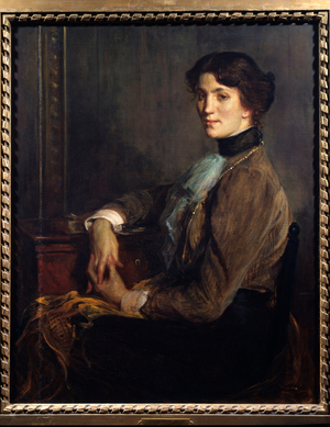 Portrait of the woman of letters Florence Halevy (1877-1957) (paint)