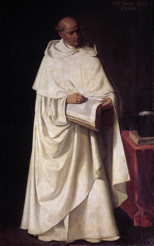Portrait of Francisco Zumel, Spanish religious of the Order of Merci and theologian, 17th century (oil on canvas)