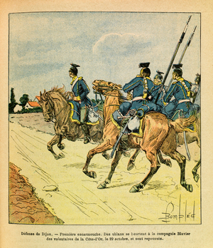 The Eastern Armee of Eugene Sergeant, dit Grenest, Defense of Dijon on October 29, 1870 (engraving)