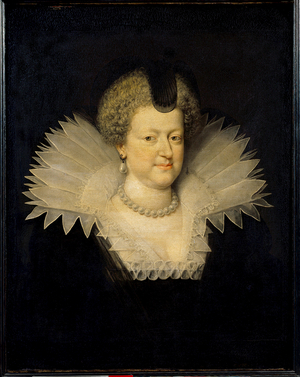 Portrait of Marie de Medicis (Maria de Medici, 1573-1642), 17th century (oil on canvas)