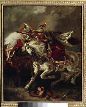 Battle of Giaour and Pasha (Morocco), 1835 (oil on canvas)