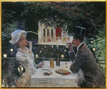 Dinner At The Ambassadors, 20th century (oil on wood)