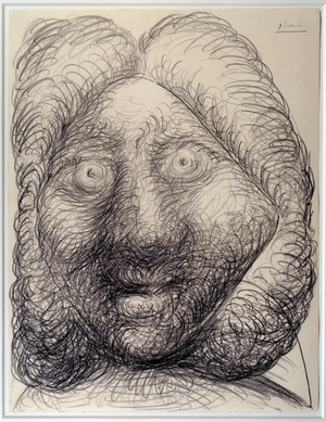 Man's head, 1972 (pencil)