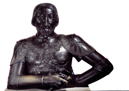 Bust of the King of France Francois I in bronze., 1756 (bronze)