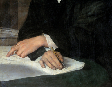 Portrait of the architect Karl Berckmuller (1800-1879), 1830 (oil on canvas)