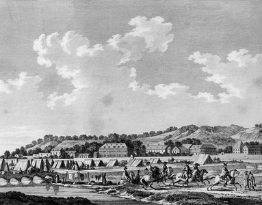 La Fayette secretly left camp before Sedan in 1792, declared traitor to nation, 1792 (Engraving)