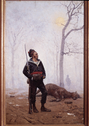 Soldier of the Marine Infantry, 1876 (oil on canvas)