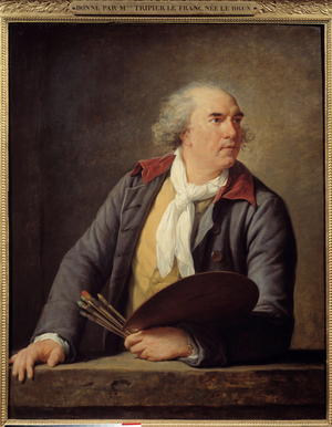 Portrait of the painter Hubert Robert (1733-1808), 1788 (oil on wood)