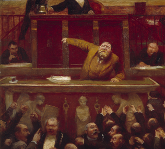 The Socialist Deputee Jean Jaures (1859-1914) At The Gallery Of The Chamber Of Deputes, 1903 (oil on canvas)