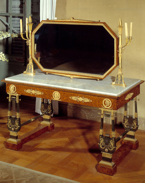 Hairdresser of Josephine de Beauharnais (1763-1814) at the Tuileries, 1804 (mahogany, yew, bronze, marble, glass)