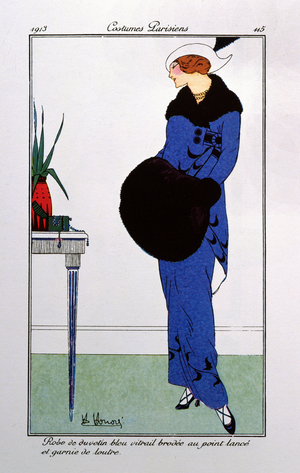 Parisian Costumes: Portrait of a woman, 1913 (illustration)