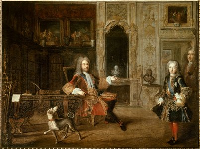 Philip II and Louis I of Orleans, Duke of Chartres, 18th century (oil on canvas)