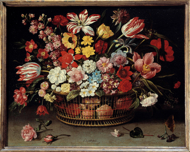 Fruit basket, 17th century (oil on canvas)