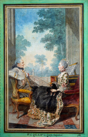 Monsieur et Madame Despourdons, 1766 (watercolour)