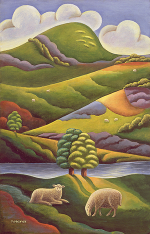 In the Highlands, 1987-93 (oil on board)