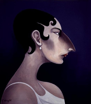 Women in Profile Series, No. 21, 1998 (oil on canvas)