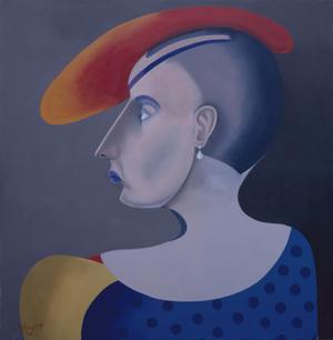 Women in Profile Series, No. 15, 1998 (oil on canvas)