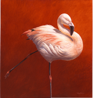 Flamebird - Flamingo, 2004 (acrylic on board)