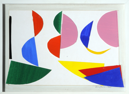 Regatta, 1995 (oil & collage on paper)