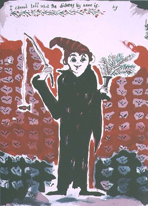 "I cannot tell what the dickens his name is" (pen and ink on paper)