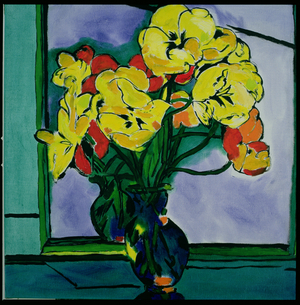 Manorbier Flowers, 1989 (oil on canvas)
