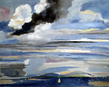 Saskia at the Great Barrier Reef (oil on canvas)