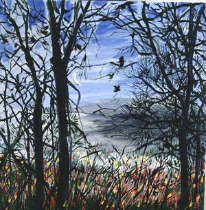 Moontime in Manorbier, 1989 (oil on canvas)