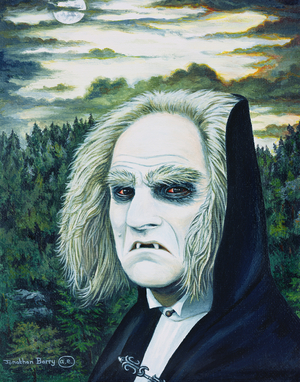 Count Dracula, 1999 (oil on paper)