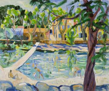 Bize Minervois, Langedoc, 2008 (oil on canvas)