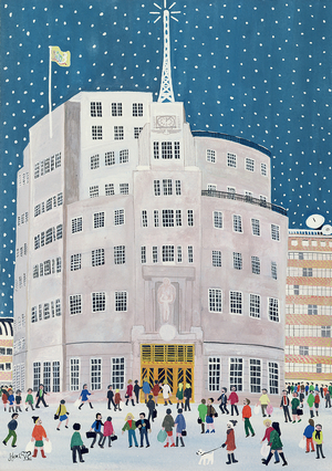 BBC's Broadcasting House (watercolour on paper)