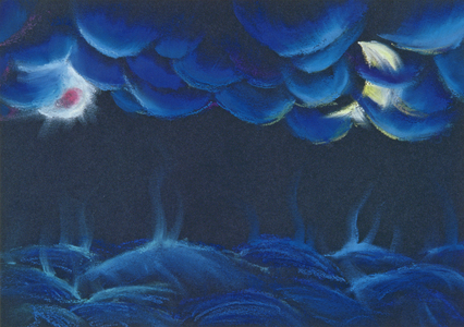 Creation Sun and Moon (pastel on paper)