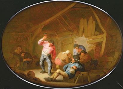 Peasants Merrymaking in an Inn, 1634 (oil on panel)