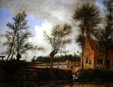 The Inn of the Zwarte Varken (Black Pig), Maarsseveen (oil on panel)