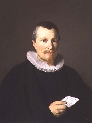 Portrait of Herrn Jan Bruyn holding a letter, 1636 (panel)
