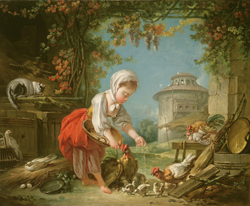 The Little Farm Maid, 1752 (oil on canvas)