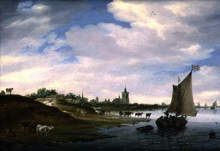 View of Arnhem from the South West (oil on panel)