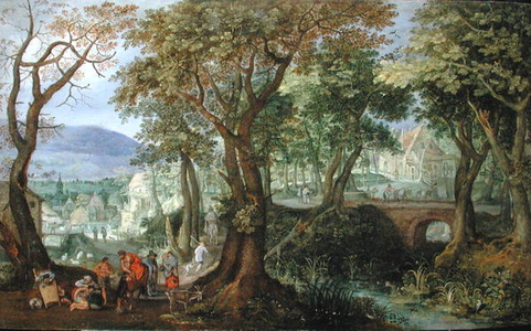 Landscape with the Good Samaritan, 1609 (oil on copper)
