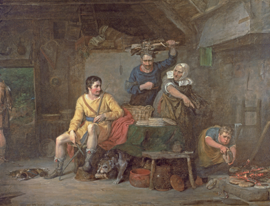 King Alfred burning the cakes, 1806 (oil on canvas)