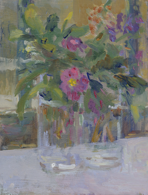 March Flowers (oil on canvas)