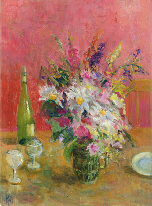Speyside Flowers, 2002 (oil on canvas)