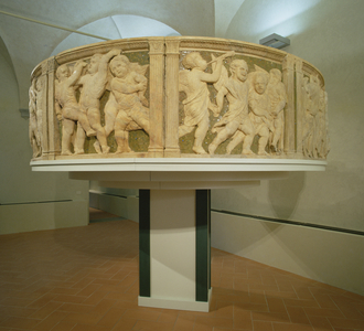 Post-restoration exterior pulpit of Prato Cathedral, 1438 (marble) (see also 137914-20)