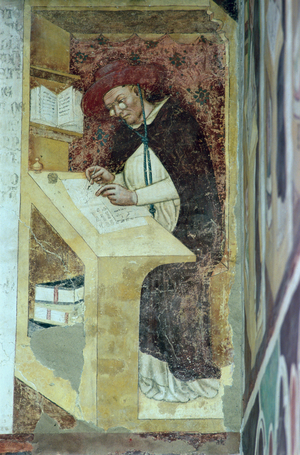Hugues de Provence at his Desk, from the Cycle of 'Forty Illustrious Members of the Dominican Order' in the Chapterhouse 1342 (fresco)