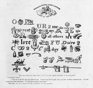 Hieroglyphic Love Letters, c. 1893 (litho)